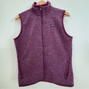 Patagonia Women’s Better Sweater Vest Purple Full Zip Size L – Fleece Lined